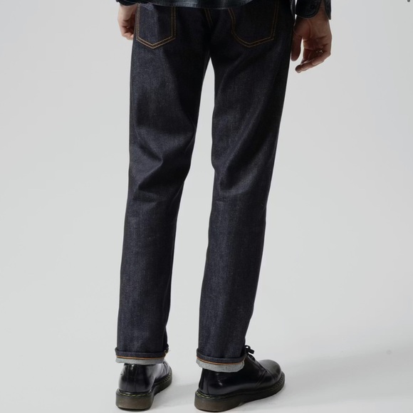 NUDIE JEANS Selvedge Denim tapered leg Rigid Steady Eddie II Denim Size 32 - Picture 6 of 16